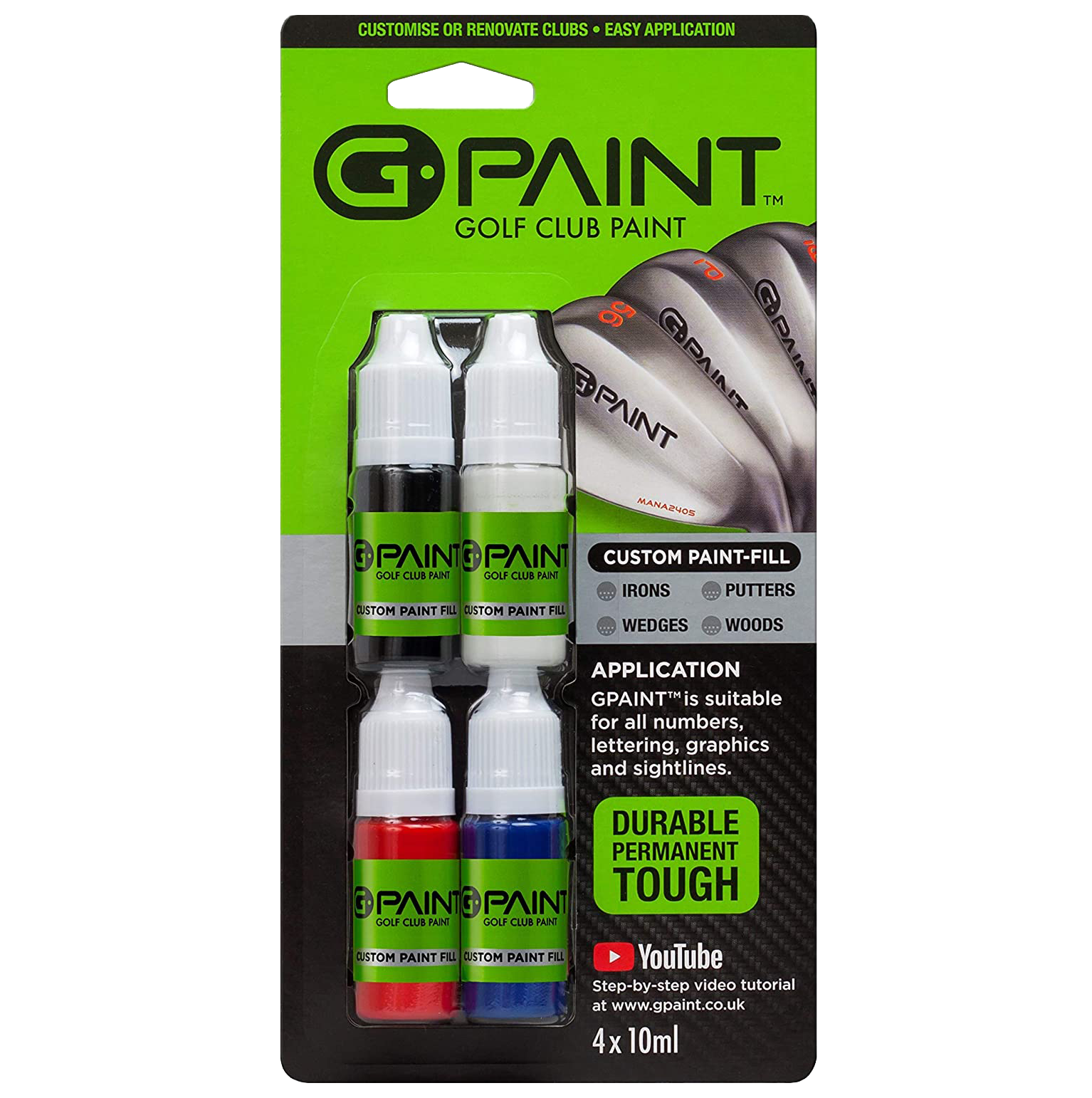 G-Paint 4-Pack (White, Black, Red, Blue)