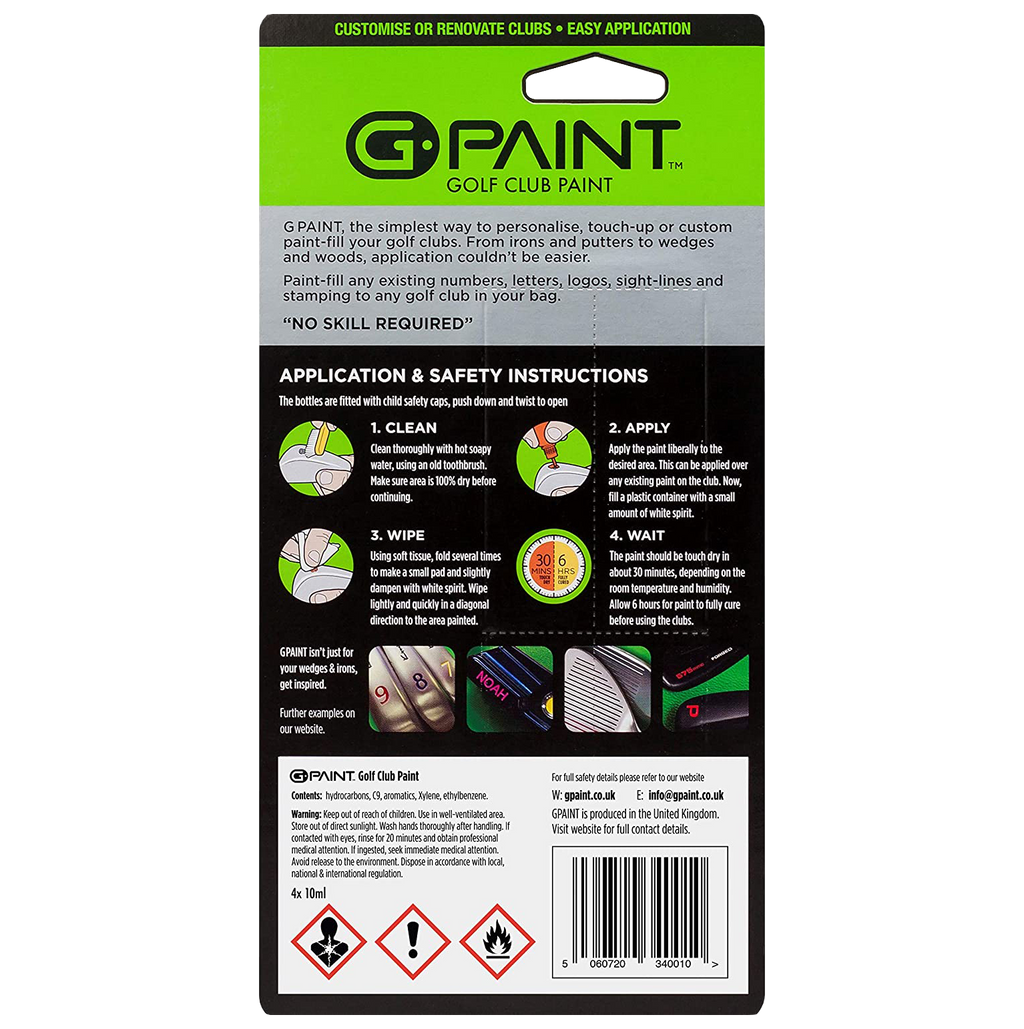 G-Paint 4-Pack (White, Black, Red, Blue)