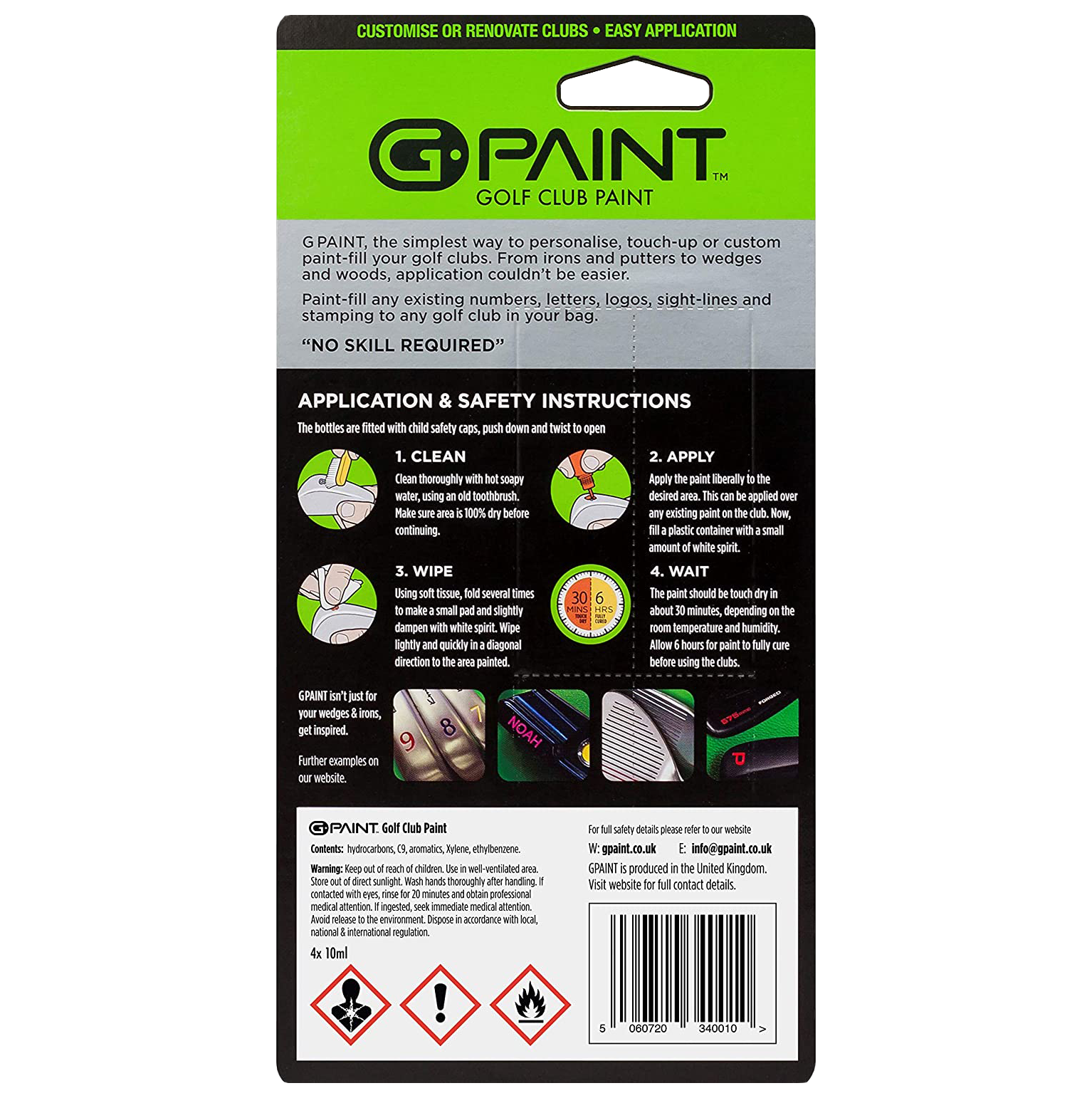 G-Paint 4-Pack (White, Black, Red, Blue)