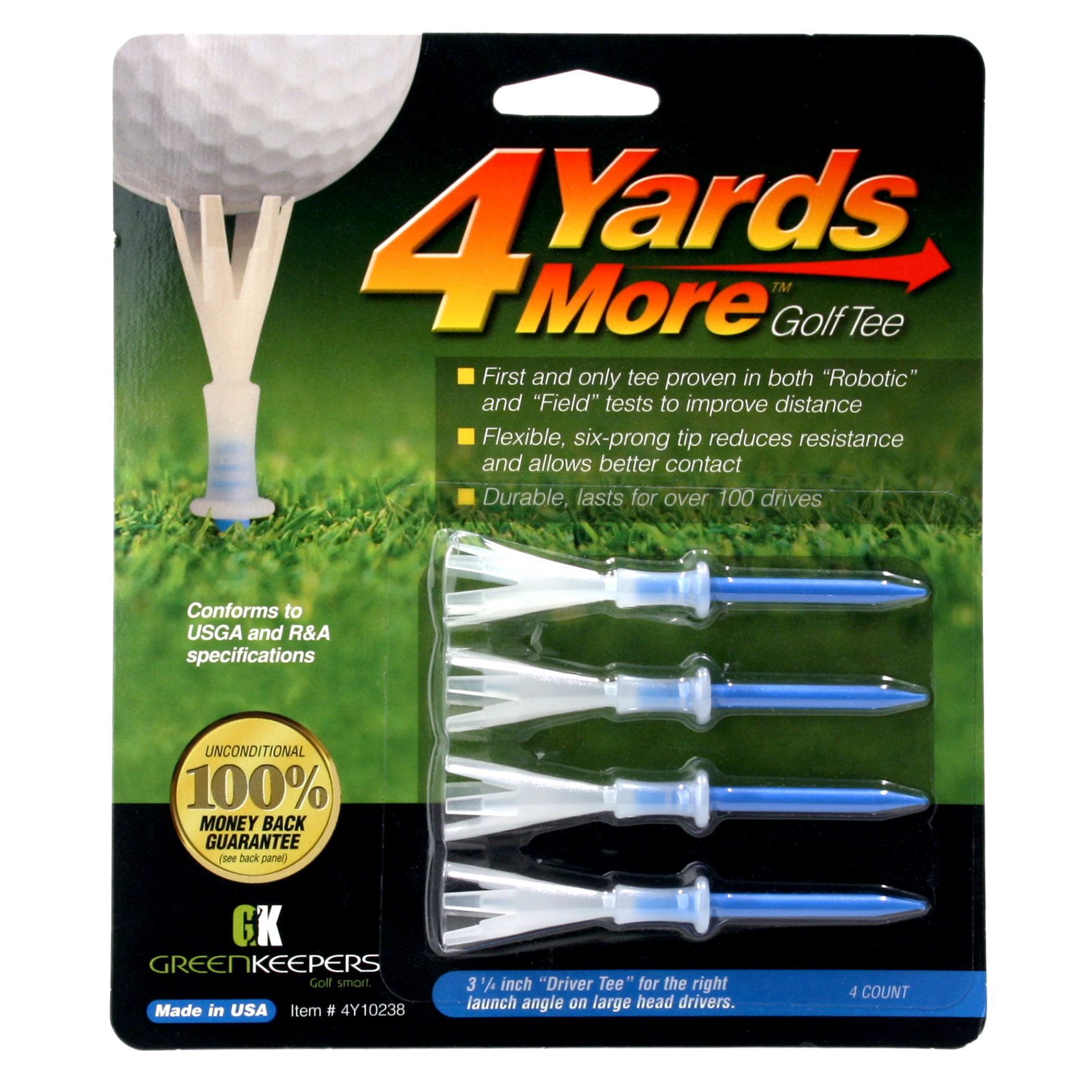 4 Yards More Golf Tees