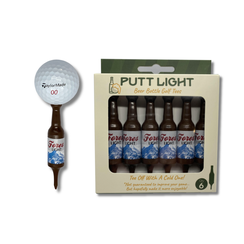 Putt Light Beer Bottle Golf Tees 6-Pack
