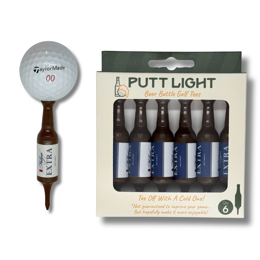 Putt Light Beer Bottle Golf Tees 6-Pack