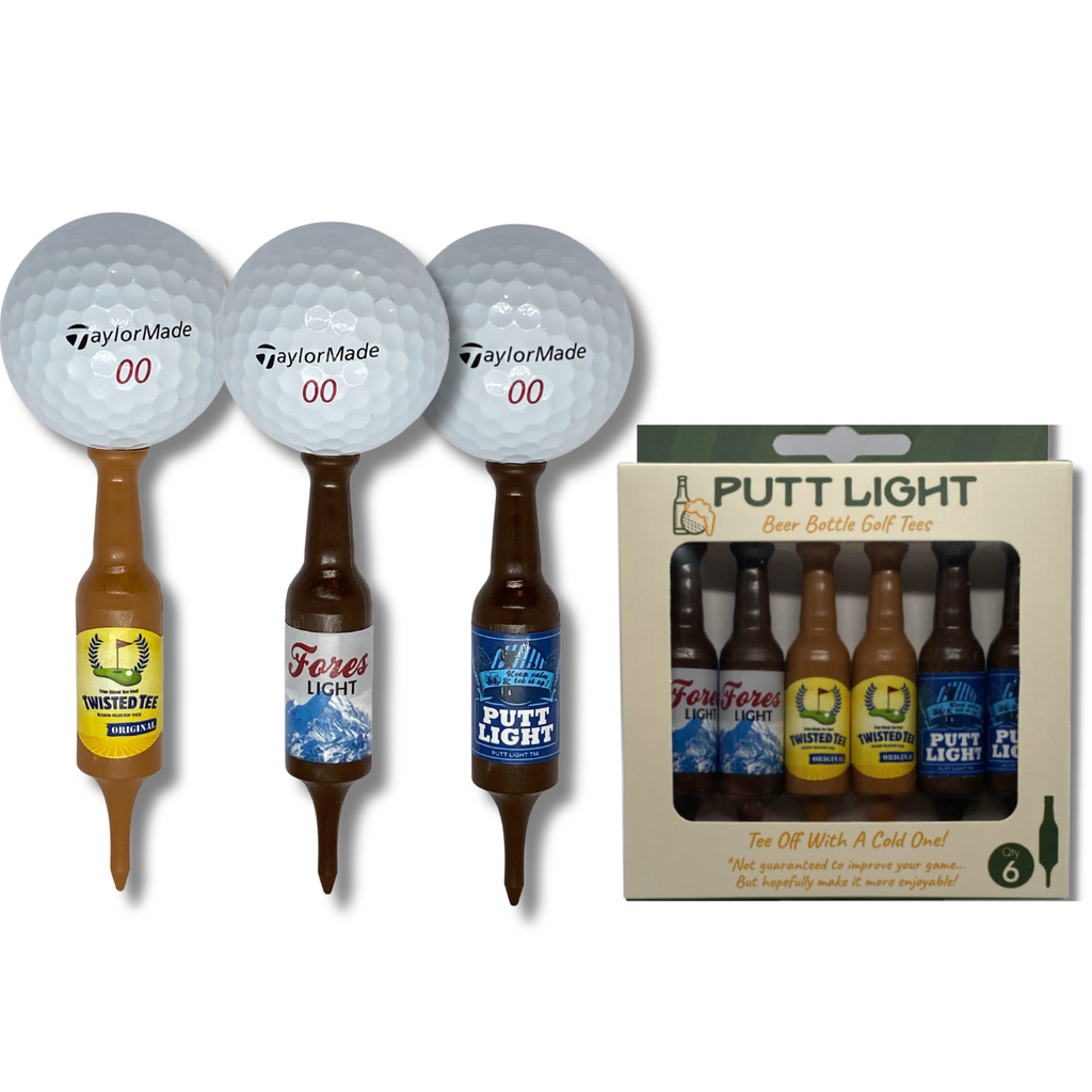 Putt Light Beer Bottle Golf Tees 6-Pack
