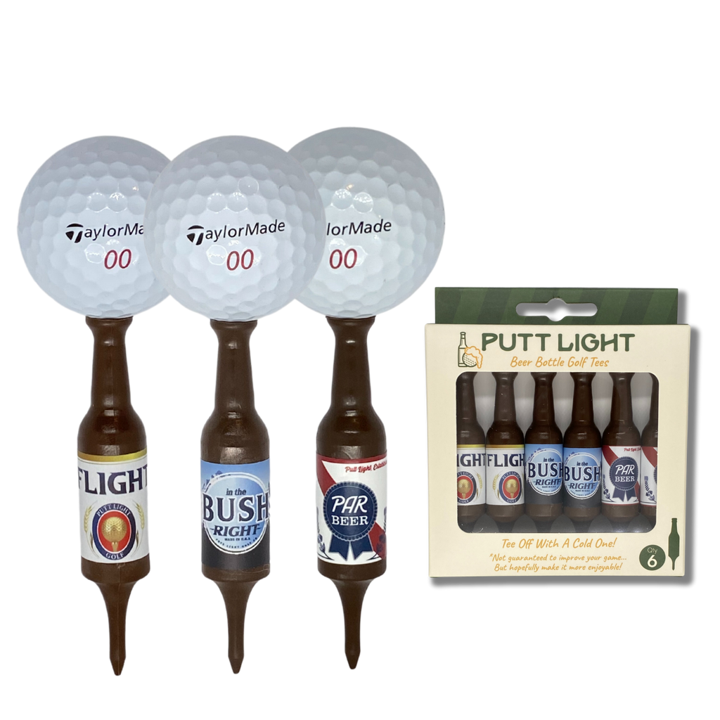 Putt Light Beer Bottle Golf Tees 6-Pack