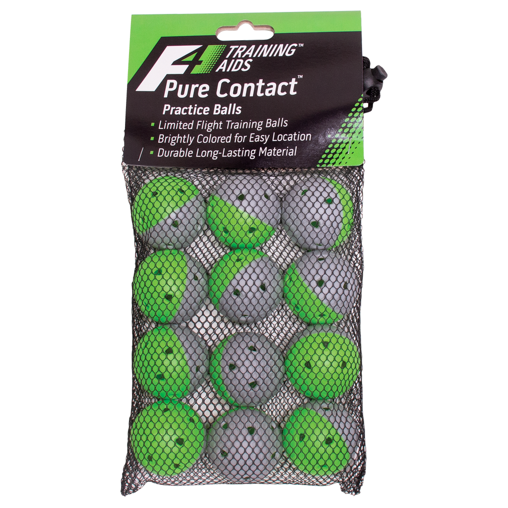 F4 Pure Contact Practice Golf Balls in Mesh Bag - 12 pack