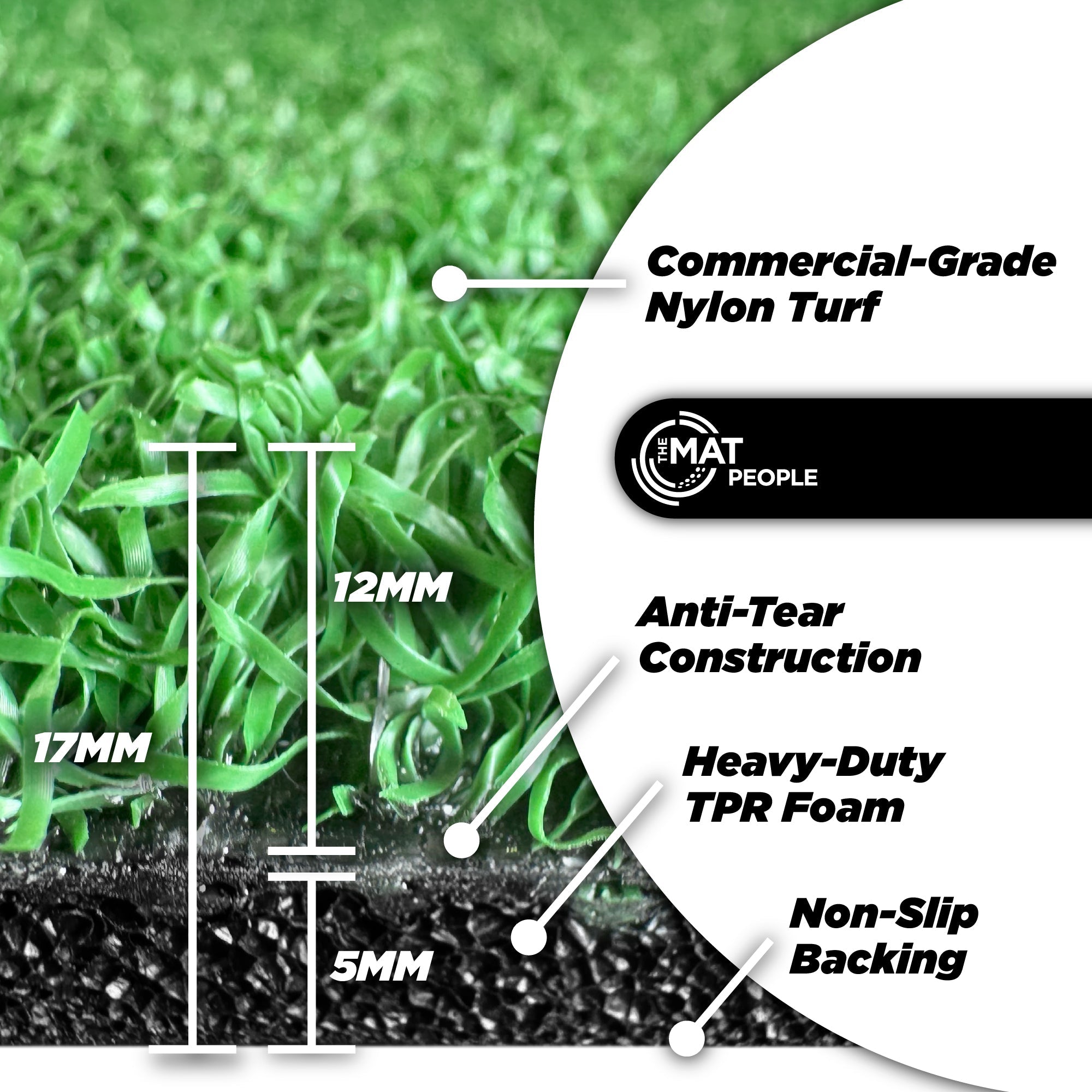 The Mat People 3' x 5' Nylon Turf Hitting Mat