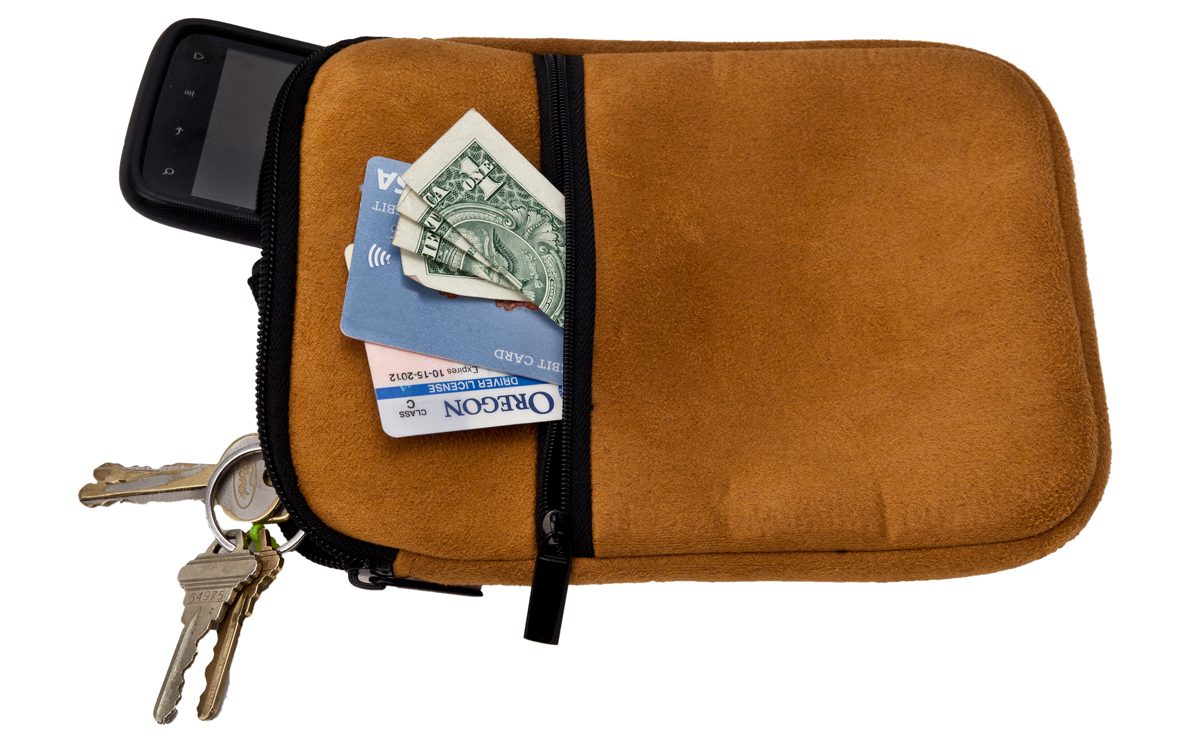 Premium Microfiber Suede Valuables Pouch